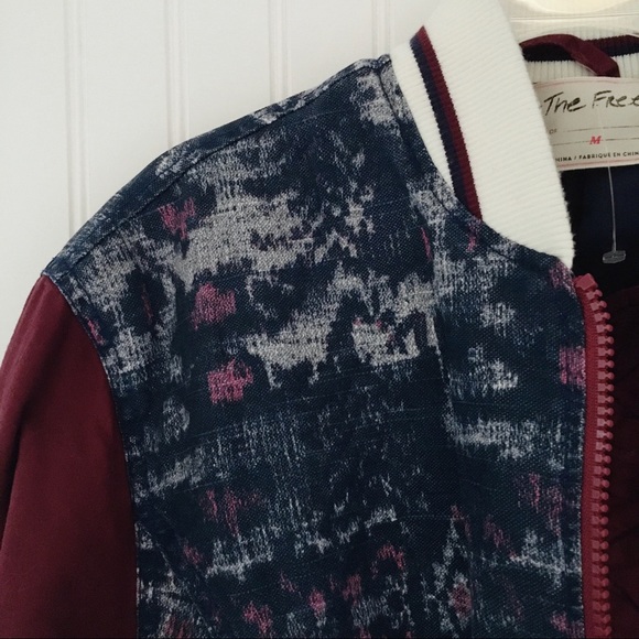 Free People Varsity of Dreams Bomber Jacket NWT - Picture 3 of 9